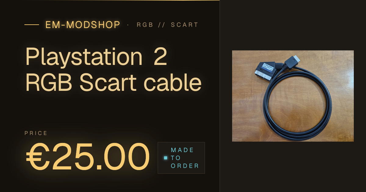 Playstation 2 RGB Scart cable · em-modshop